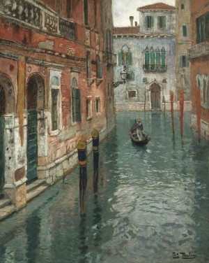 Along the canal in Venice
